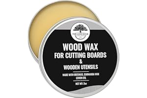 THE LIVE EDGE Large Wood Cutting Board Wax 2oz Food Grade Beeswax For Cutting Board | Bees Wax Furniture Polish And Cleaner | carnauba wax, butcher block conditioner, beeswax polish, finishing wax