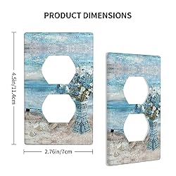 Daisy Flower Blue Beach Single Duplex Outlet Light