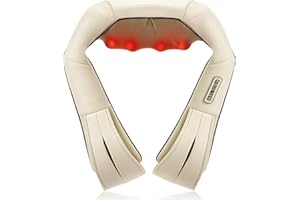 Nekteck Shiatsu Neck and Back Massager with Soothing Heat, Electric Deep Tissue 3D Kneading Massage Pillow for Shoulder, Leg, Full Body Muscle Pain Relief, Car, Office and Home Use