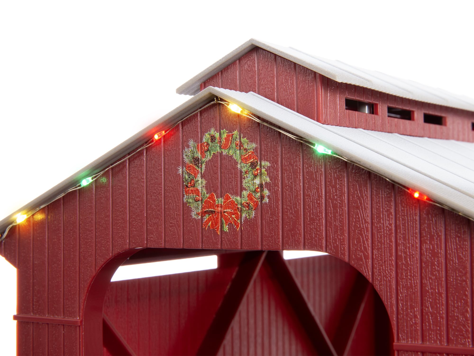Lionel Christmas, Electric O Gauge Model Train Accessories, Lighted Christmas Half Covered Bridge (1929090)