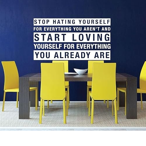 Amazon Com Motivational Affirmation Vinyl Wall Decal Quotes Stop
