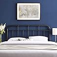 Modway Alessia Modern Farmhouse Metal King Headboard in Black