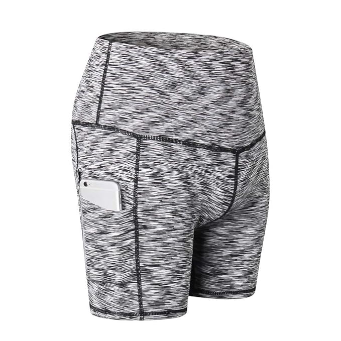 LOVESOFT Womens Workout Cycling Running Tights Yoga Shorts with Side