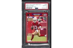 PSA 10 BROCK PURDY FOOTBALL ROOKIE CARD LEAF EXCLUSIVE PRO SET GRADED PSA GEM MINT 10 NFL SUPERSTAR QUARTERBACK
