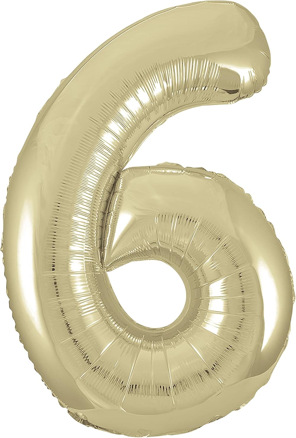 Unique Gold Number 6 Shaped Foil Balloon 86cm One Piece
