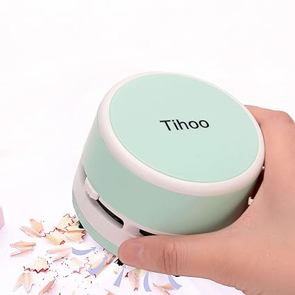 Proffisy Tihoo Mini Desktop Sweeper Vacuum Cleaner Portable Handheld Cordless Tabletop