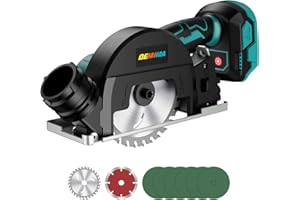 DEMIMA 4" Brushless Cordless Cut-Off Tool Compatible with Mak 18V Battery, 500W mini Saw Up to 12000RPM with 6 Cut Off Wheel, 4" Blades & Base Plate for Metal, Wood, Tile and Plastic (No Battery)