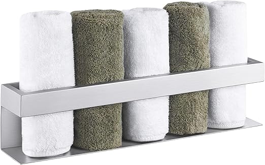 KES Toallero de Baño Autoadhesivo Almacenamiento de Toallas Ducha Estanteria Baño 40CM Acero Inoxidable 304 Acero Cepillado, BTR210S40DM-2