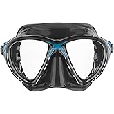 Cressi Scuba Diving Masks with Inclined Tear Drop Lenses for More Downward Visibility- Big Eyes Evolution: Made in Italy