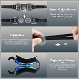 COOLOO Swimming Goggles 2 Pack Anti-Fog UV Adult Kid 8+ No Leaks Nose Clip view 4