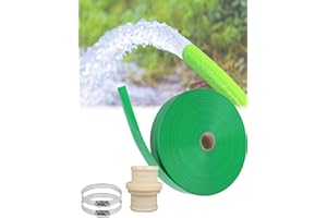 Reinforced Drain Hose, PVC Layflat Discharge Hose 2.5 inch 10-100 Meters for Pool Backwash Drainage Sump Pump(10meter)