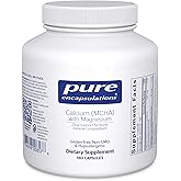 Pure Encapsulations Calcium MCHA with Magnesium | Hypoallergenic Dietary Supplement for Bone Support | 180 Capsules