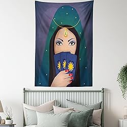 Lunarable Gypsy Tapestry, Fortune Teller Woman with
