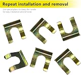 Xiciki 12 Pcs Brake Line Clips U Shaped Retainers Galvanized Manganese Steel view 5
