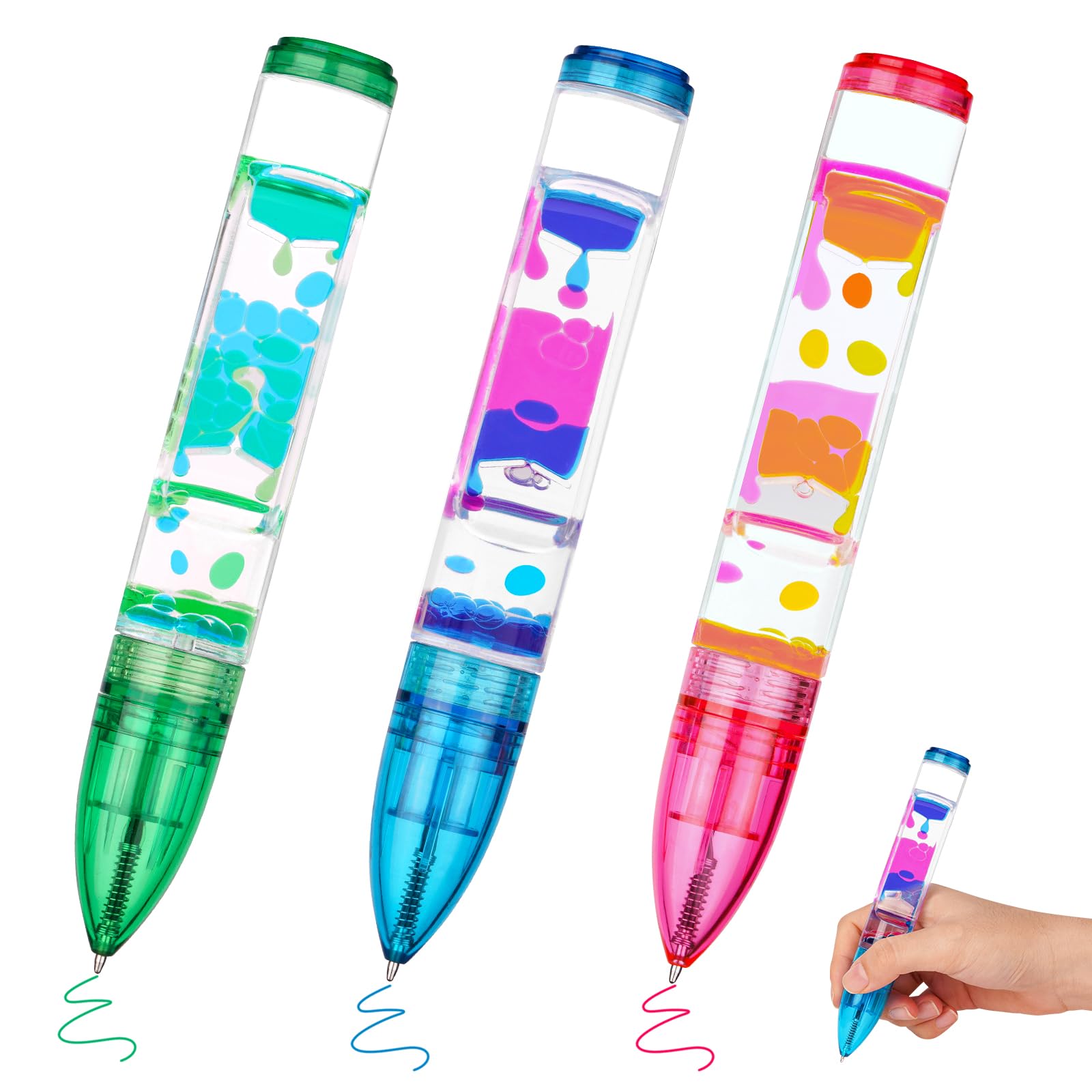 OSDUE Sensory Toys for Relaxation - Liquid Motion Bubbler Timer, Lava Lamp Effect, Autism and Special Needs Fidget, Calming Stress Relief Hourglass — image 1