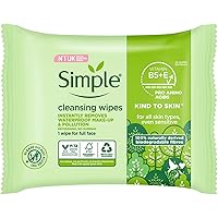 Simple Kind To Skin Cleansing Facial Wipes - 25 Wipes