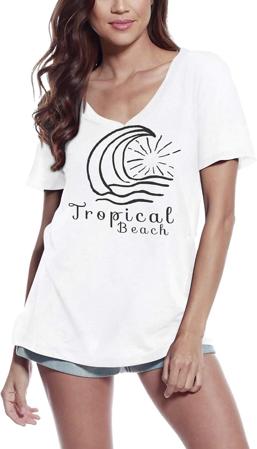 Amazon.com: Ultrabasic Women's T-Shirt Tropical Beach Sun - Short Sleeve Tee Shirt Tops: Clothing