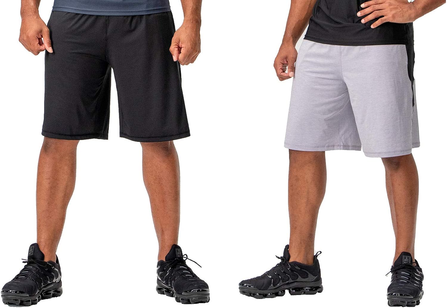 DEVOPS Men's 10-inch Athletic Workout Basketball Shorts with Pockets (Pack of 2): Clothing