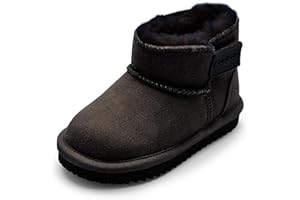 Balabala Kids Snow Boots Winter Boots for Girls Water Resistance Boys Snow Boots Girls Boots Faux Fur Suede Boots Warm