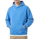 YND Mens Oversized Acid Wash Hoodie, Heavyweight Vintage Pullover for Winter, Fleece Cotton Sweatshirt, Unisex Streetwear