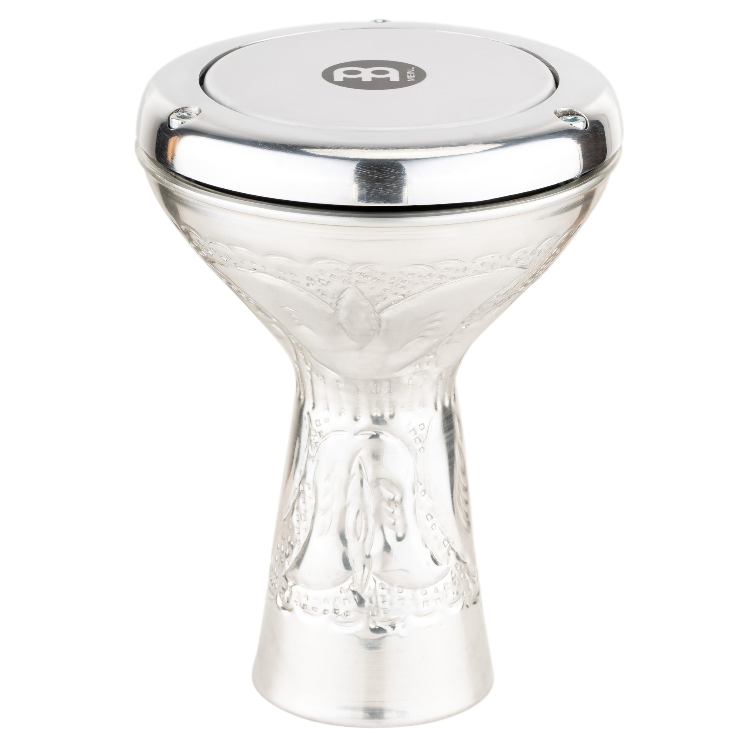 Meinl Percussion Mini Series Doumbek - Mini Handdrum - With Synthetic Head - Diameter 4 Inches - Aluminum, Silver (HE-1030)
