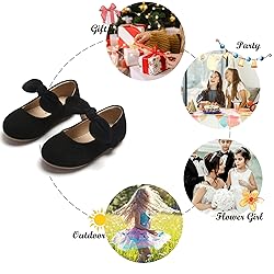 Felix & Flora Toddler Girl Black Dress Shoes Size 7