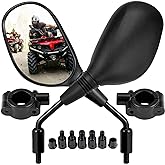 KEMIMOTO ATV Mirrors Rear View Mirror, ATV Accessory 360 Degrees Ball-Type Motorcycle Rear View Mirrors with 7/8" Handlebar M