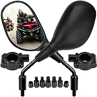 KEMIMOTO ATV Mirrors Rear View Mirror, ATV Accessory 360 Degrees Ball-Type Motorcycle Rear View Mirrors with 7/8" Handlebar M