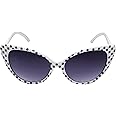 grinderPUNCH Polka Dot Cateye Mod Cute Sunglasses