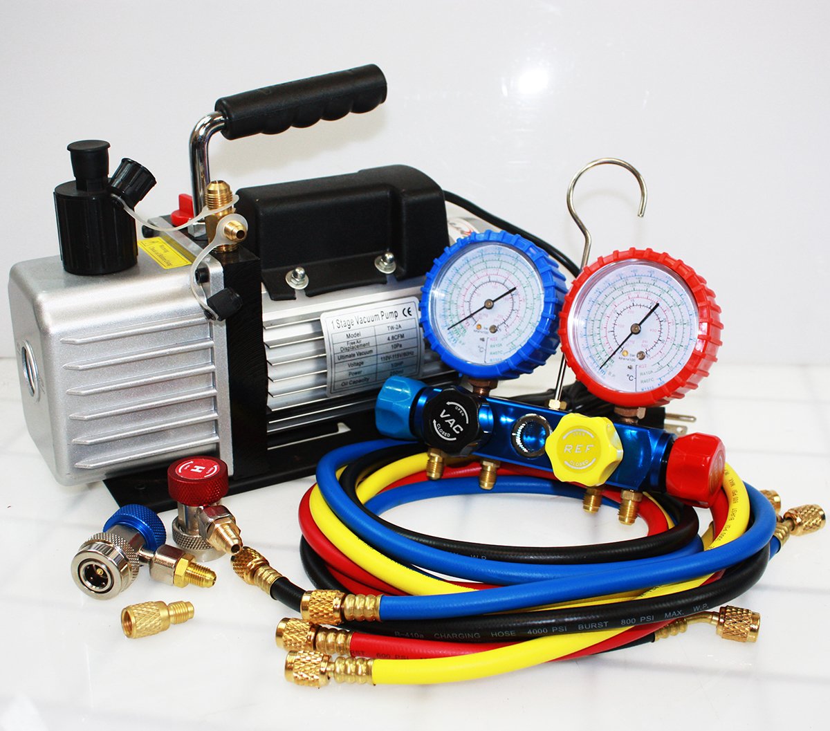 LEGENDARYYES R410A R134A R22 4.8 CFM Vacuum Pump HVAC A/C Refrigerant