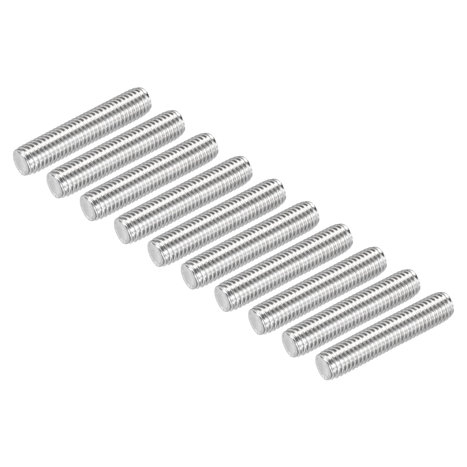 DMiotech 10 Pack M10x55mm Fully Threaded Rod 304 Stainless Steel Right Hand Threads Rod Bar Studs Clamps and U-Bolts