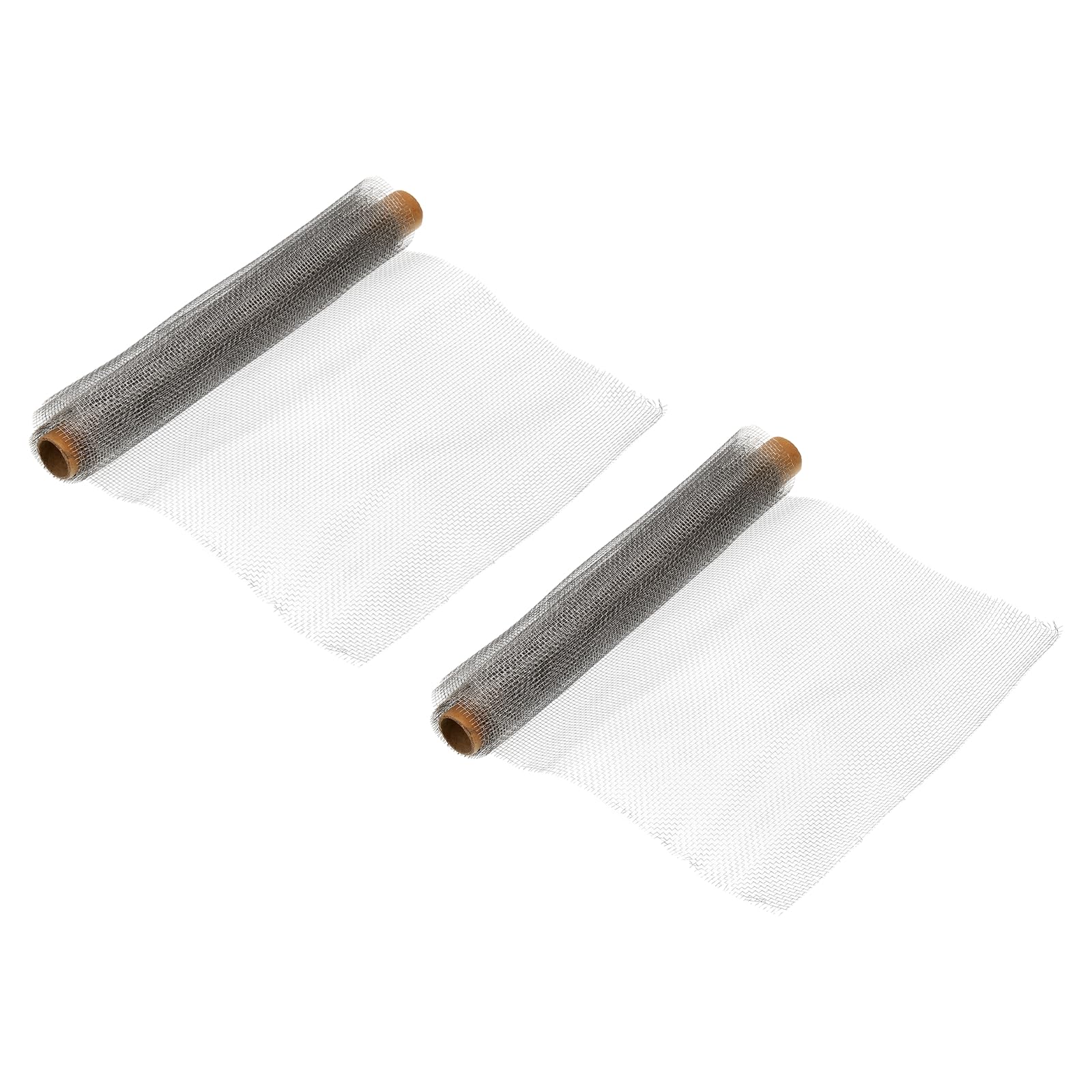 PATIKIL 304 Stainless Steel Wire Mesh Screen, 2 Pack 10 Mesh Woven Air Vent Filter Mesh Hard and Heat Resisting Hole Fill for Cage Garden Window 11.8 x 39inch (30 x 100cm)