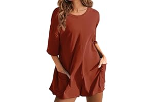 UANEO Rompers for Women Casual Oversized Athletic Jumpsuits Overalls Workout Hot Shot Tee Romper