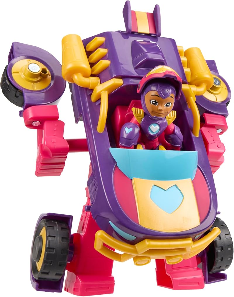 Marvel Iron Man Ironheart 2-In-1 Mech Suit & Vehicle Figure Toy Purple