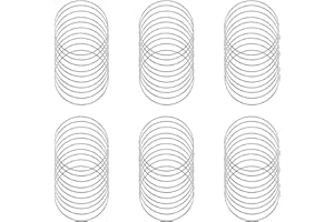 ALGONETO 60 Pack 4 Inch Silver Dream Catcher Metal Rings Floral Hoops Wreath Macrame Creations Ring for Crafts DIY