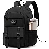 LOVEVOOK School Backpack for Girls Boys,Bookbag for Teen with Pouch Pocket for Large Capacity Cup, Waterproof School Bookbag, Preppy Backpack Travel Daypack with 15.6 inch Laptop Compartment