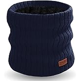 ZMUBB Neck Warmer Gaiter, Winter Fleece Lined Face Mask Scarf for Men Women, Thick Warm Cold Weather Running Ski Neck Cover