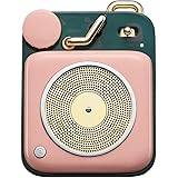 Mini Bluetooth Speaker, Muzen Button Metal with Lanyard,Vintage Radio with Old Fashioned Classic Style, Portable Wireless Lou