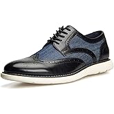Meijiana Men's Oxford Shoes - Blue - Casual Dress Shoes