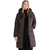 Orolay Women's Thickened Winter Down Coat Hooded Puffer Long Jacket with Pocket