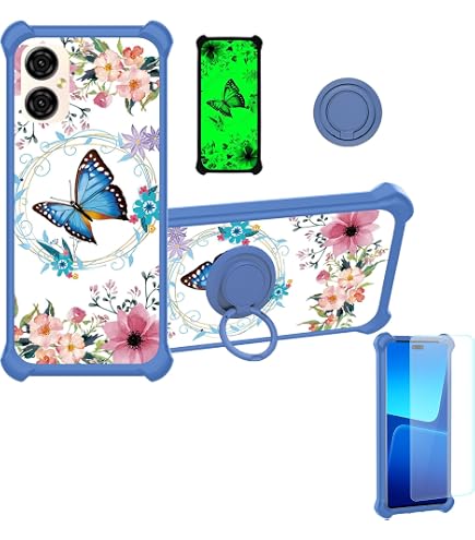 Sidande Coque Robuste Pour Motorola Moto G34 5G – Antichoc, Support Rotatif Intégré, Aimant Pour Voiture