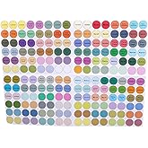 Colorful Essential Oils Labels Bottle Cap Stickers Lid Stickers Labels Stickers Waterproof Cap for Essential Oil Bottle All-Purpose
