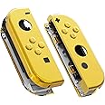 eXtremeRate DIY Replacement Shell Buttons for Nintendo Switch & Switch OLED, Chrome Gold Custom Housing Case with Full Set Button for Joycon Handheld Controller - Console Shell NOT Included