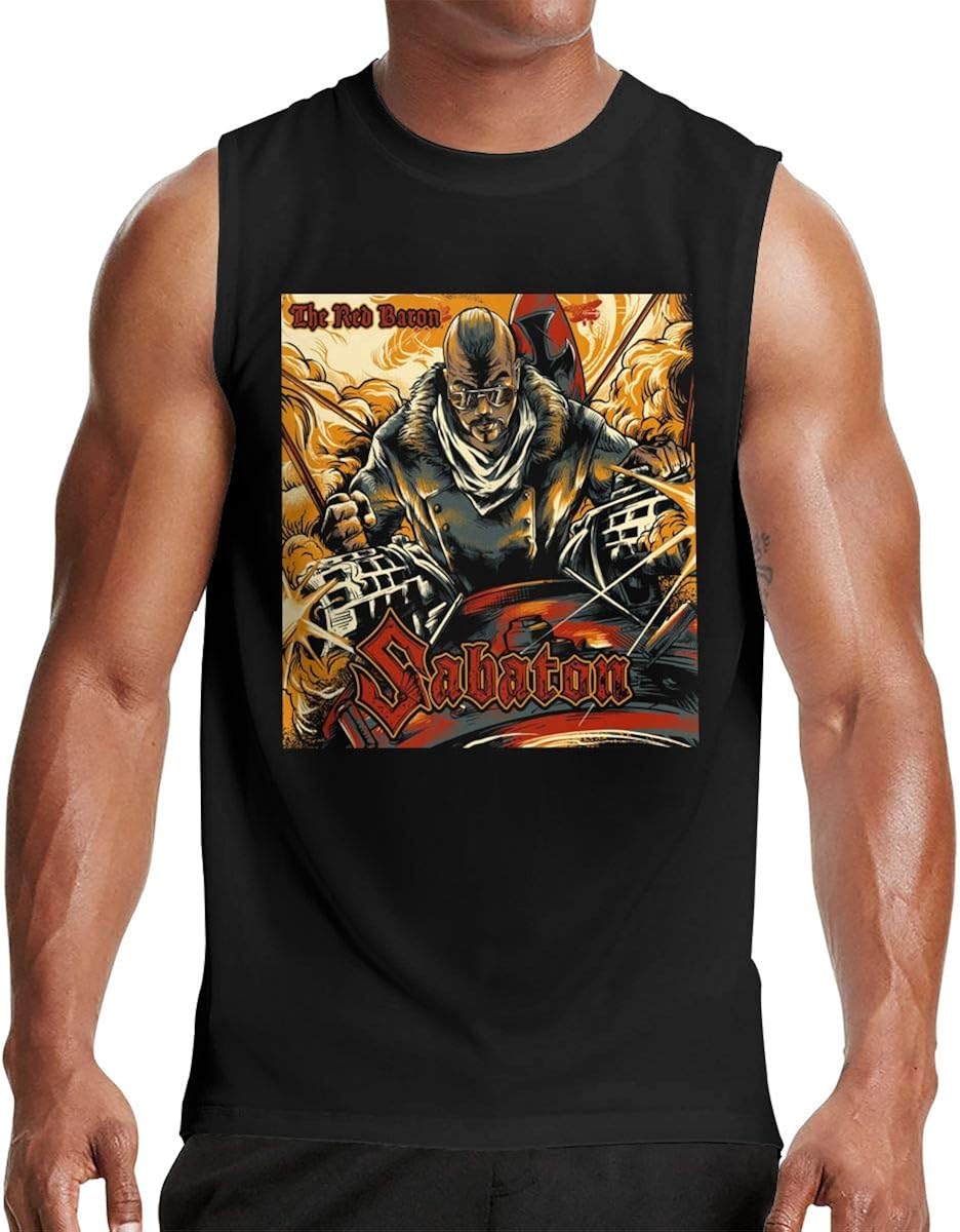 RaymondGleason Sabaton Men Sleeveless Shirt Workout Muscle