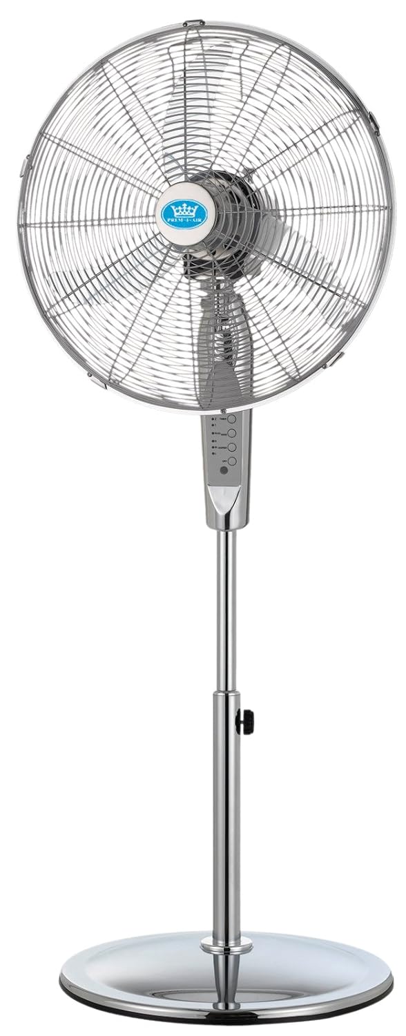 PremIAir 16" (40cm) Chrome Pedestal Fan With Remote Control Amazon