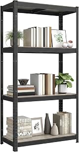 SONGMICS Shelving Unit 40 x 80 x 160 cm, 520 kg Load Gray Greige Black GLR044B21