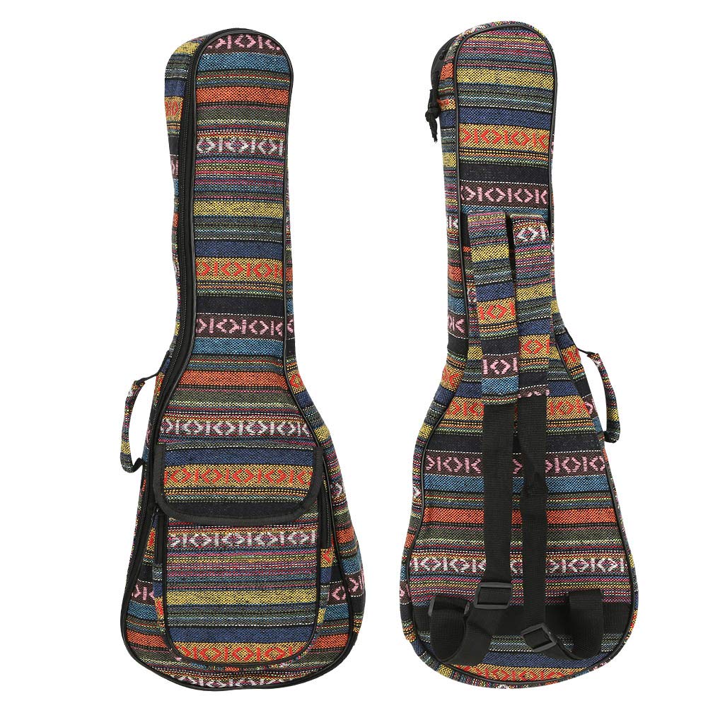 RiToEasysports Ukulele Bag Concert Ukulele Case Built‑in Thicken Cotton with Back and Side Straps for 4 Strings Ukulele Musical Instrument Accessories