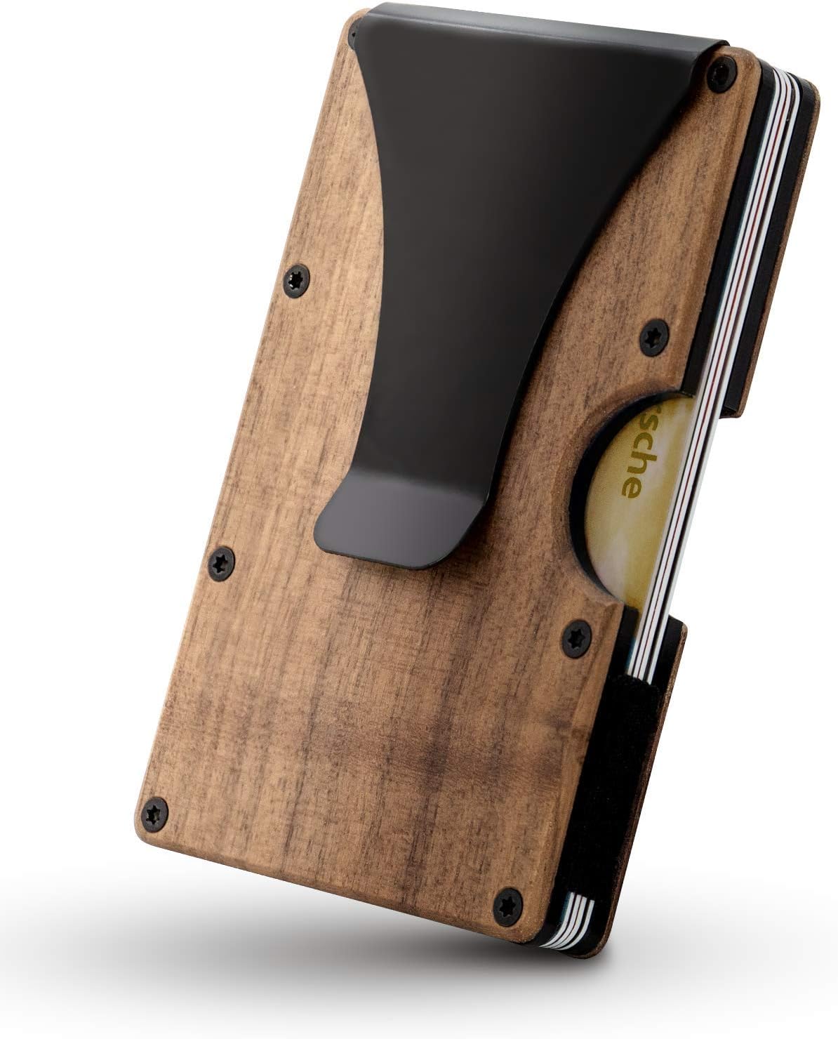 Alltagslösung Kreditkartenetui Herren mit RFID Blocker [Echtholz]