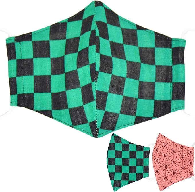 Amazon Co Jp 鬼滅 風 マスク 日本製 洗える 立体 息がしやすい 速乾 ガーゼマスク 市松模様 麻の葉柄 子供 人気 布マスク 黒 マスク 子供 大人 お揃い 超快適 個包装 Angel S Closet 鬼滅ガーゼ ドラッグストア