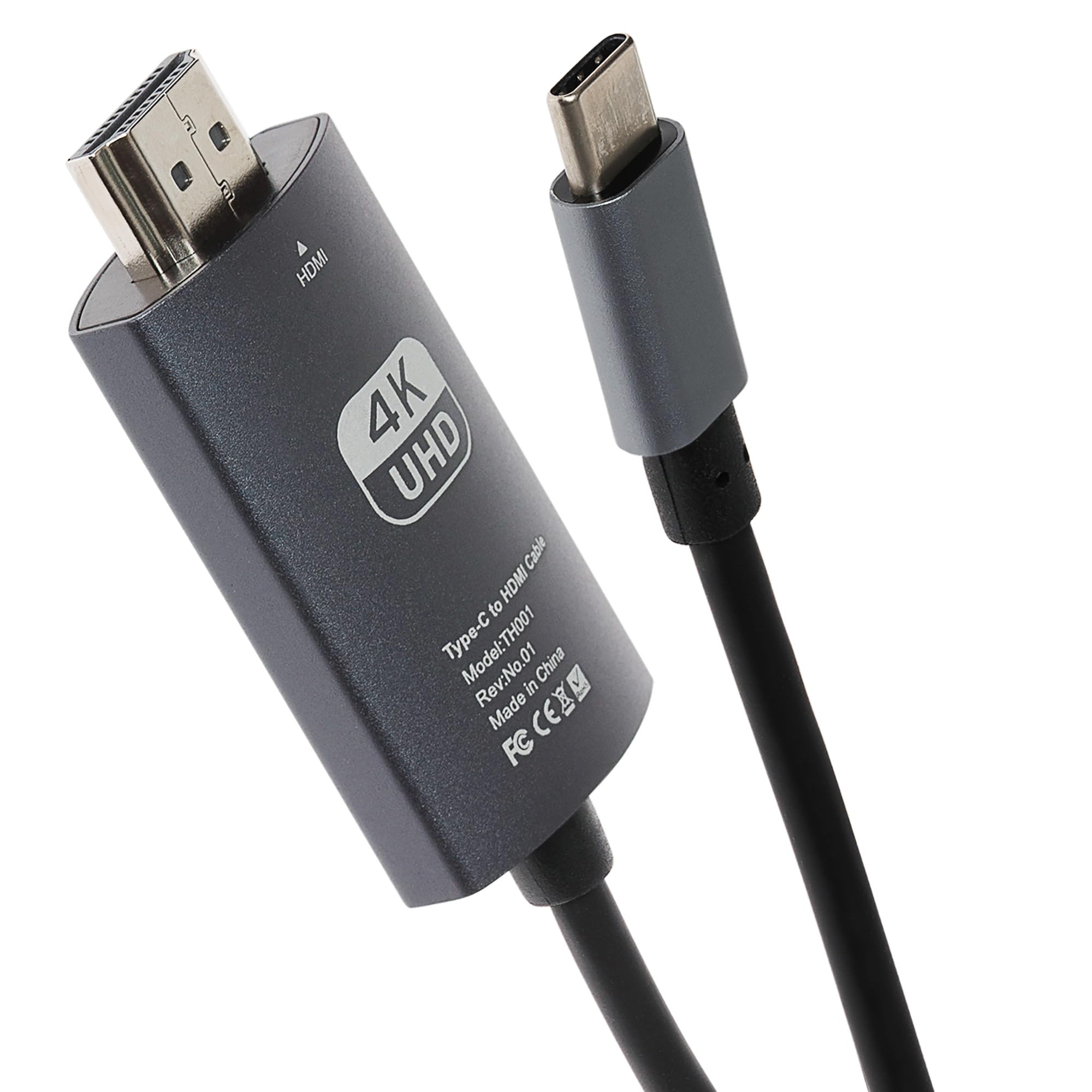 Maplin USB-C to HDMI Cable Supports 4K@60Hz Ultra HD 3m, Compatible iPhone 15 Series, MacBook Pro/Air, iMac, iPad Pro, Galaxy, Surface, XPS, HP etc